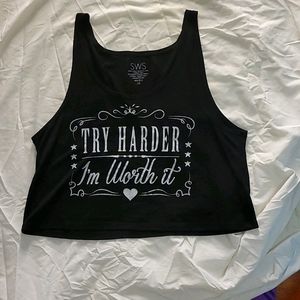 SWS black crop t-shirt